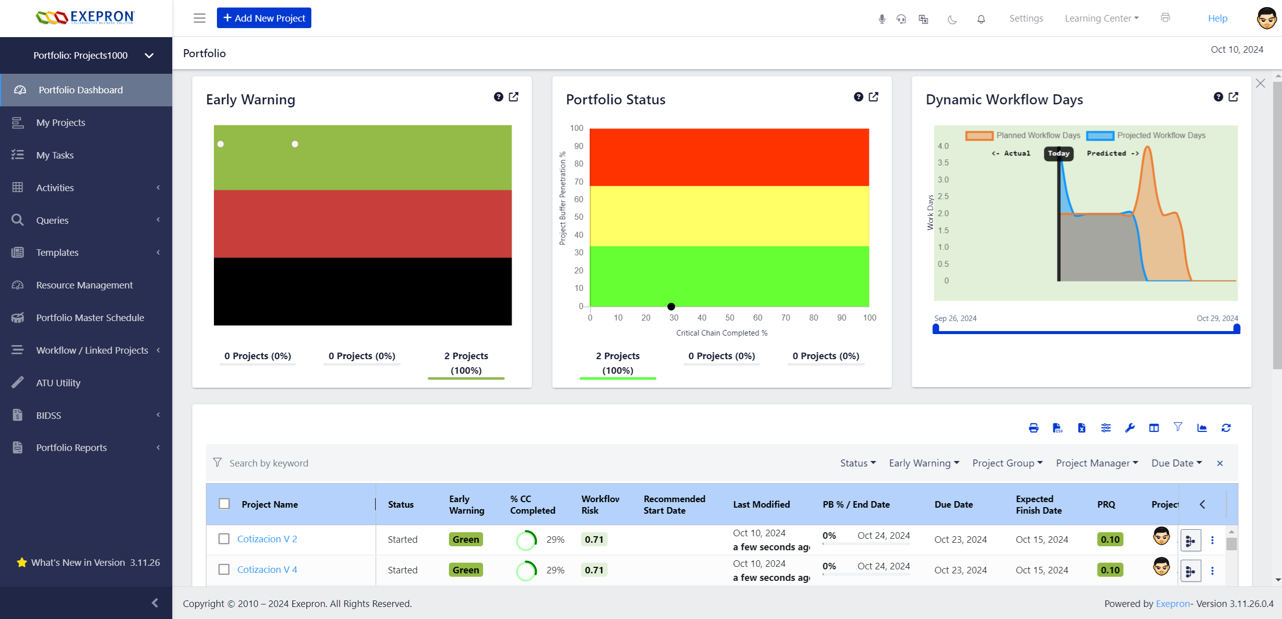 Exepron Portfolio Dashboard